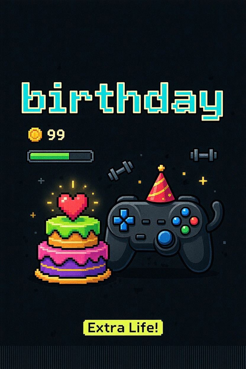 Birthday Gaming Funny 2 — Birthday card design