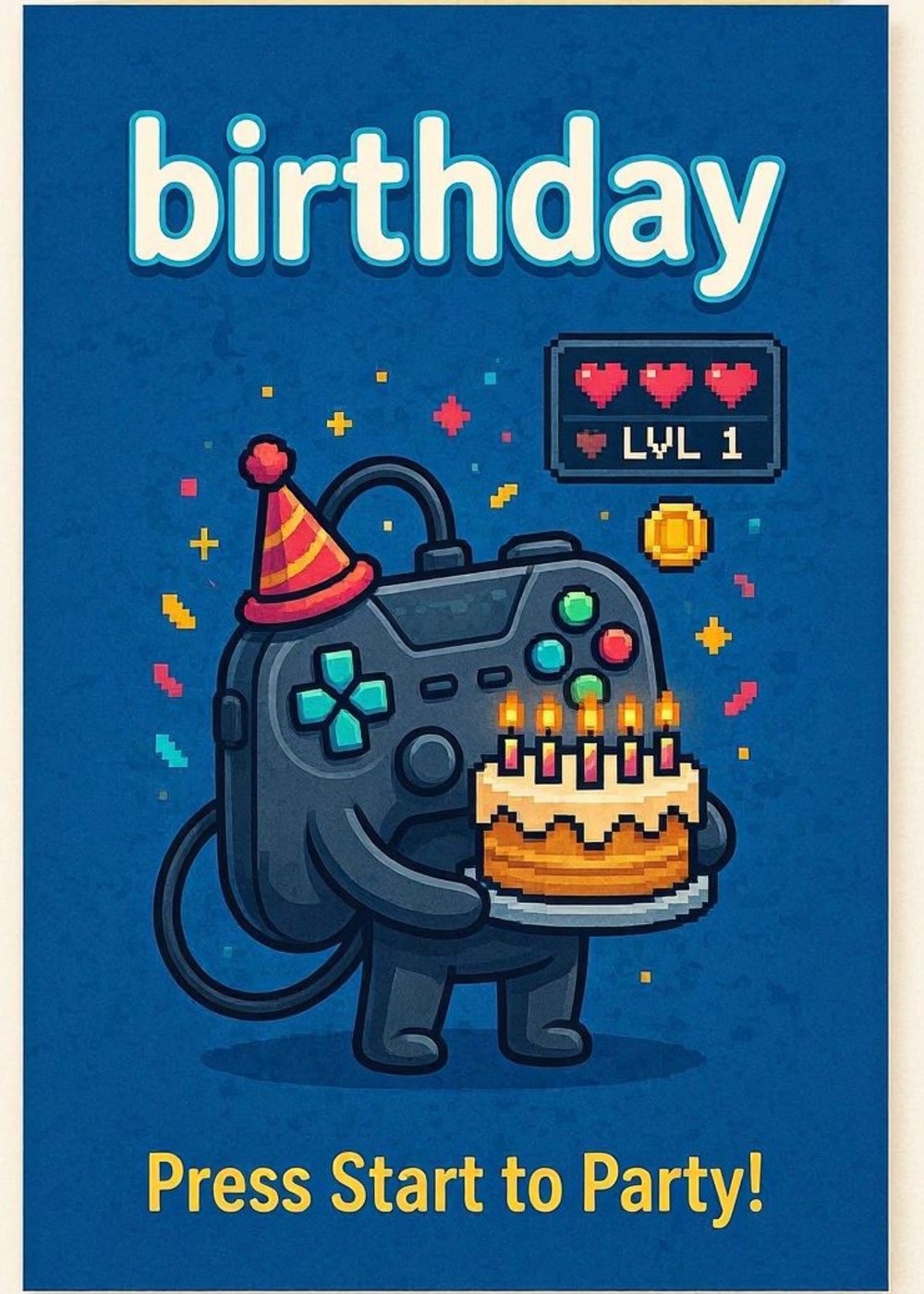 Birthday Gaming Funny — Birthday card design