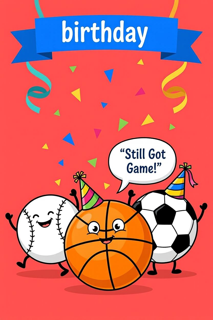 Birthday Sport 4 — Birthday card design