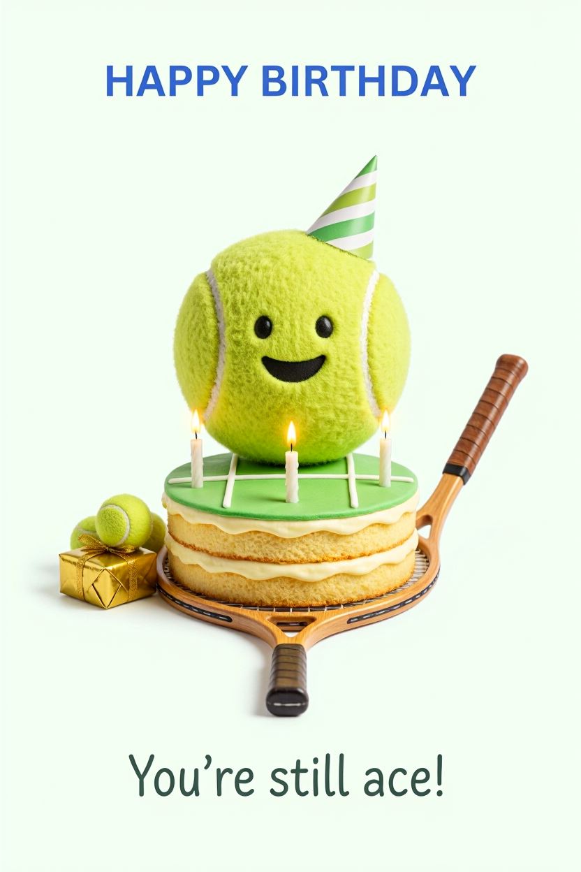 Birthday Tennis 1 — Birthday card design