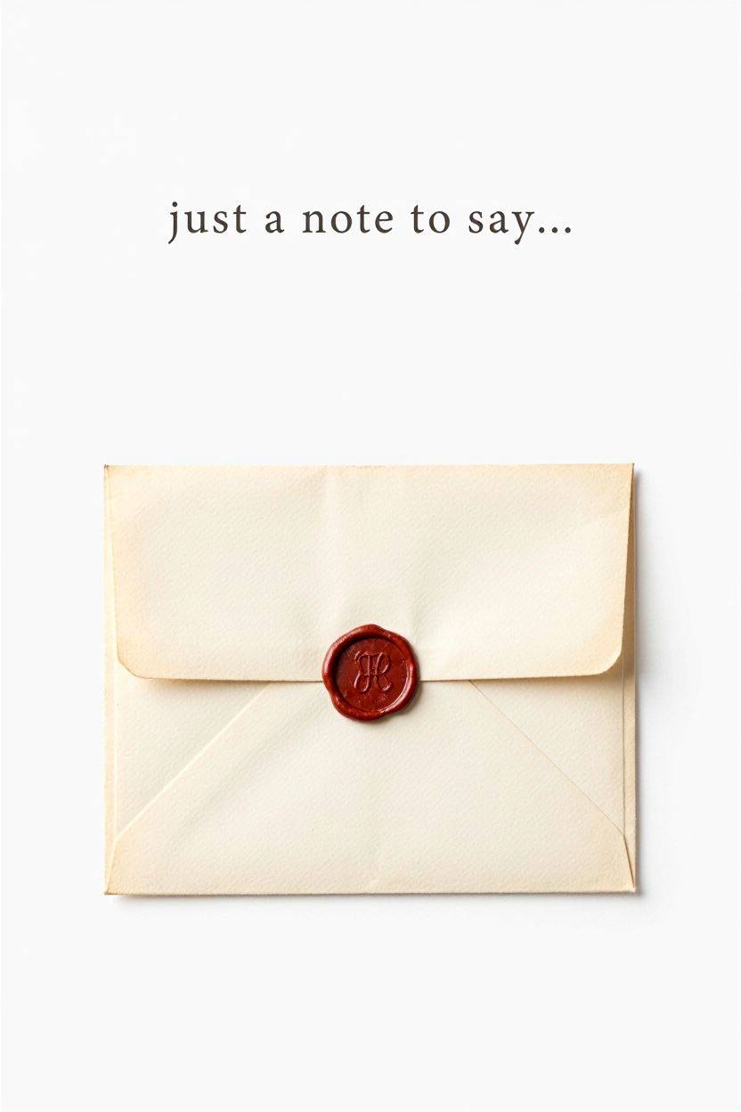 Just A Note To Say — Just A Note card design