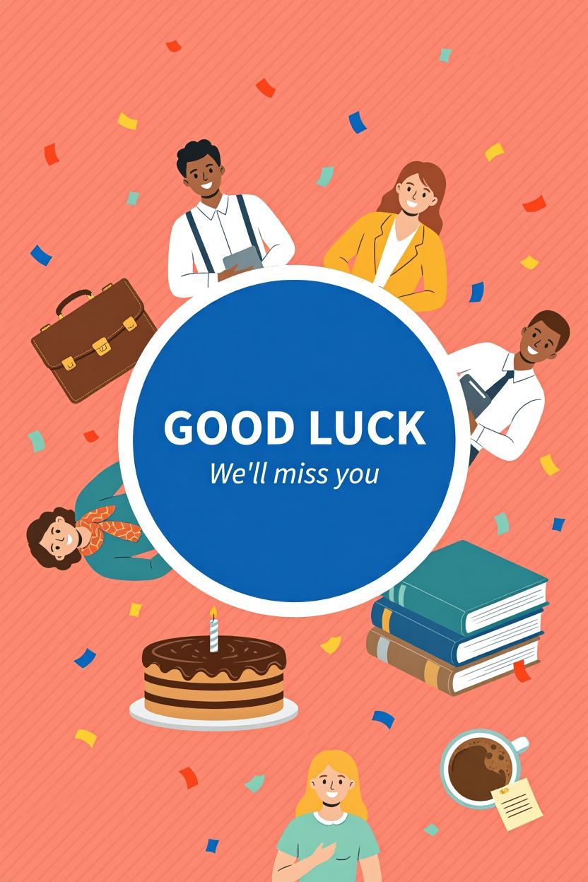 Good Luck 1 — Leaving card design