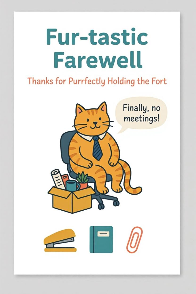Good Luck 10 — Leaving card design