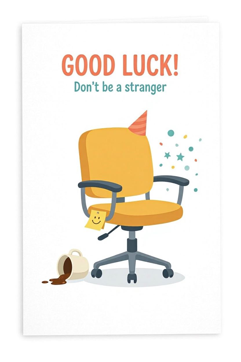 Good Luck 6 — Leaving card design