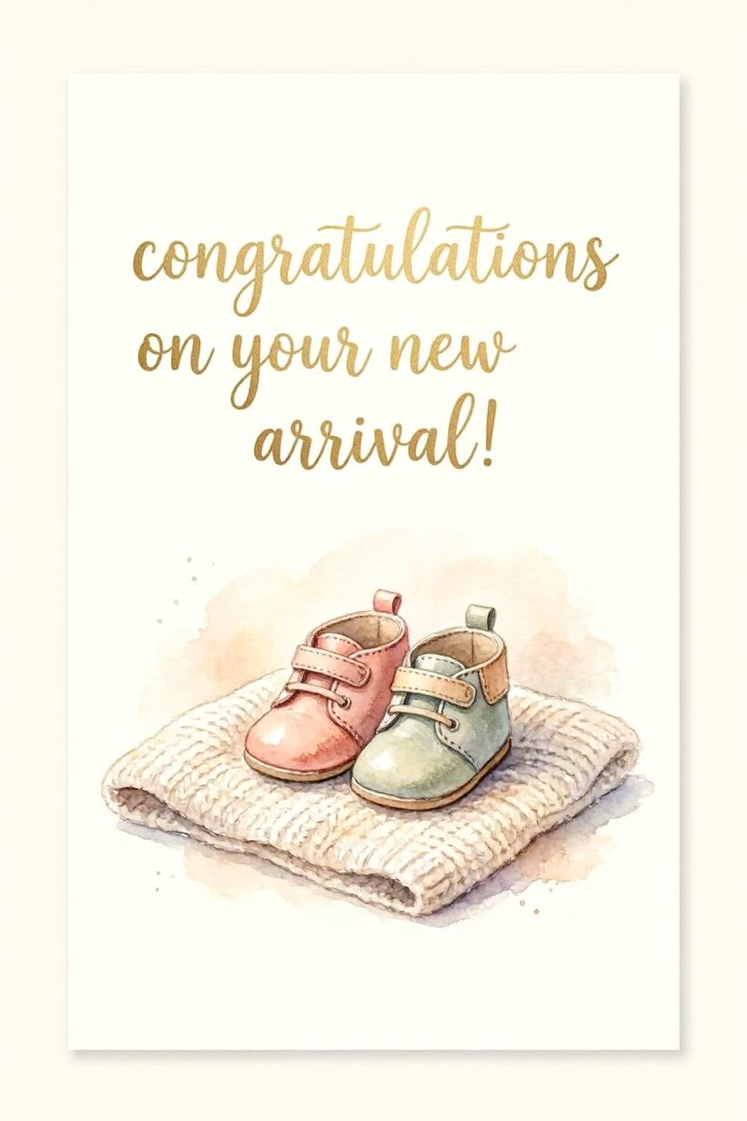 New Baby 2 — New Baby card design