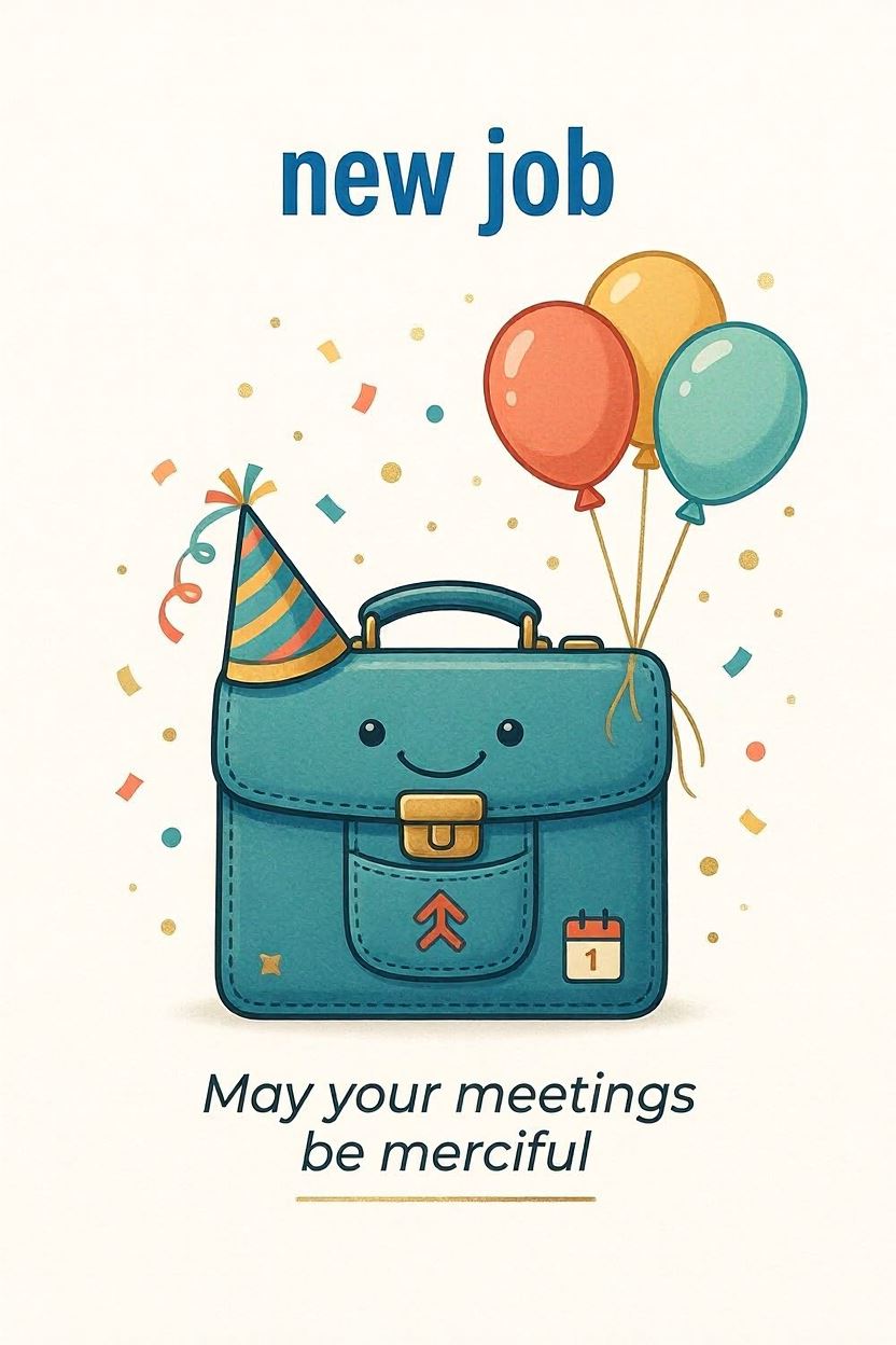 New Job Funny 2 — New Job card design