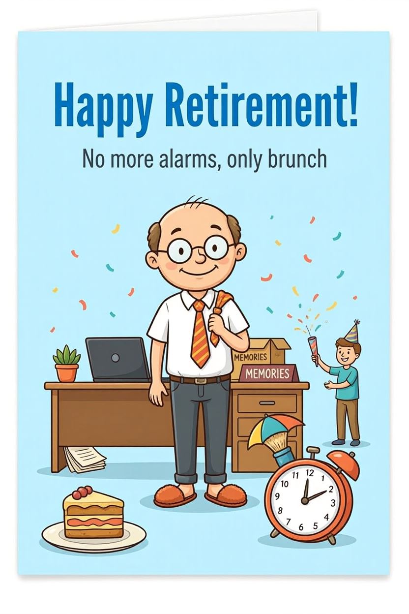 Retirement 1 — Retirement card design