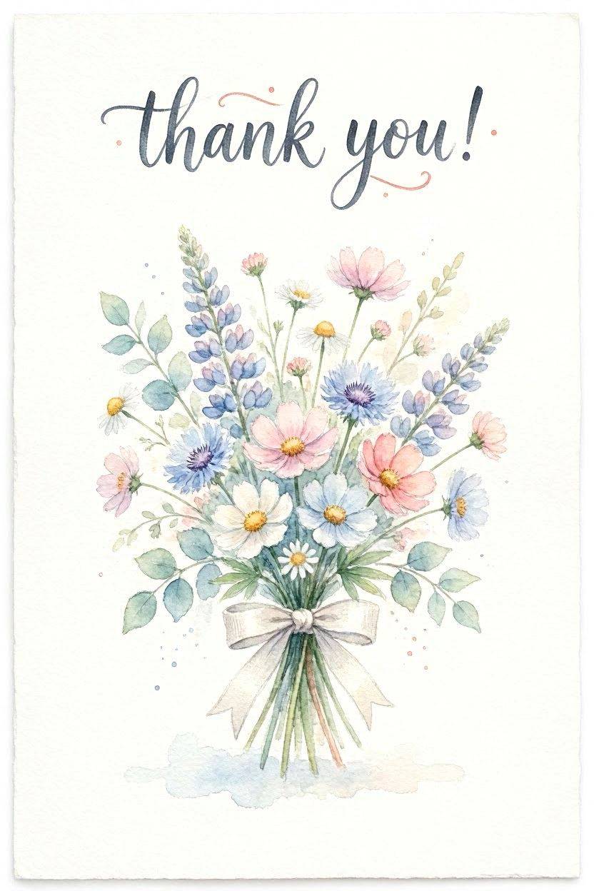 Thank You Flowers — Thank You card design
